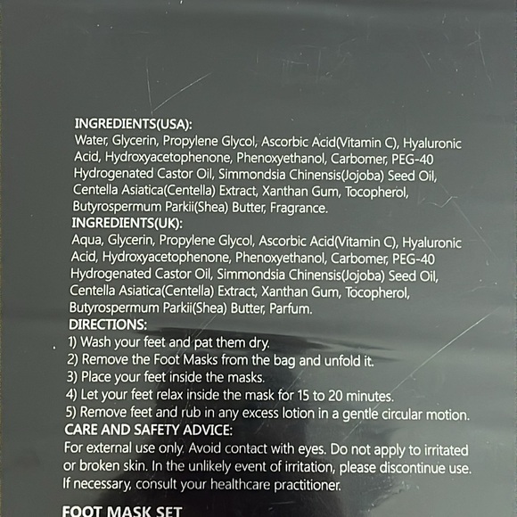 Brand New Hand & Foot Masks Jojoba Oil Moisturizing Hydrating Spa Shea Butter - Picture 12 of 16